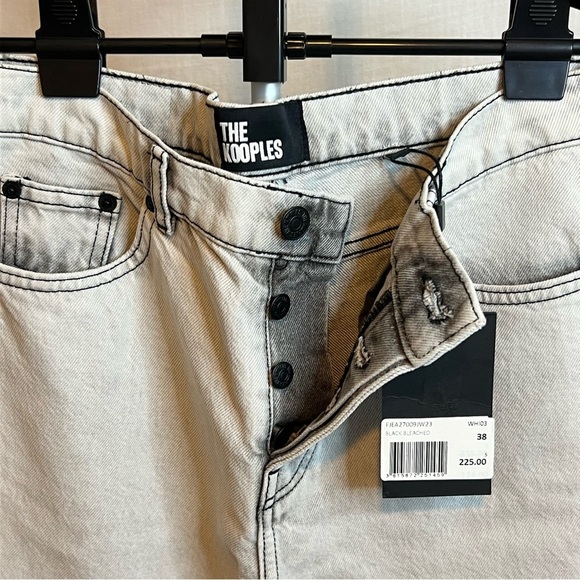 THE KOOPLES Women's Black Bleached Jeans Size 38 US 27-28 NWT's - Picture 7 of 10
